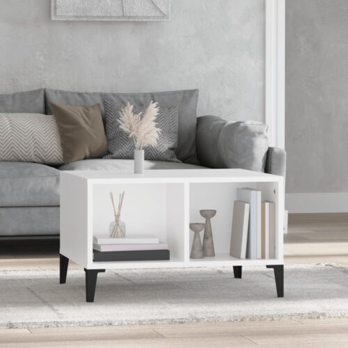 Coffee Table White 60x50x36.5cm Engineered Wood - Image 9