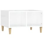 Coffee Table High Gloss White 60x50x36.5cm Engineered Wood