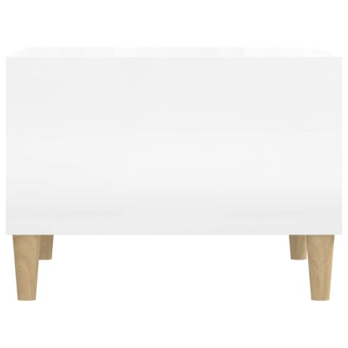 Coffee Table High Gloss White 60x50x36.5cm Engineered Wood - Image 5