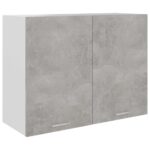 Hanging Cabinet Concrete Grey 80x31x60cm Engineered Wood