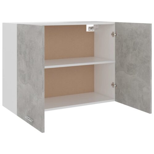 Hanging Cabinet Concrete Grey 80x31x60cm Engineered Wood - Image 5