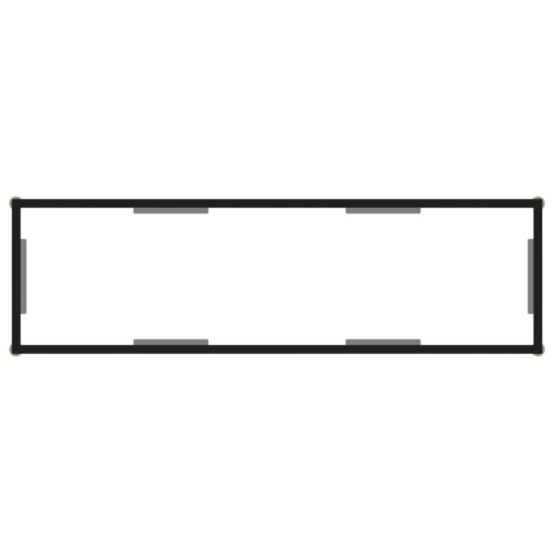 Console Table Transparent 120x35x75cm Tempered Glass - Image 4