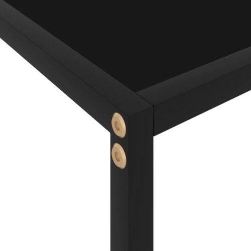 Console Table Black 120x35x75cm Tempered Glass - Image 5
