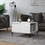 Coffee Table White 55x55x36.5cm Engineered Wood