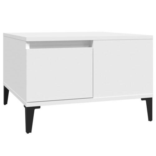 Coffee Table White 55x55x36.5cm Engineered Wood - Image 2