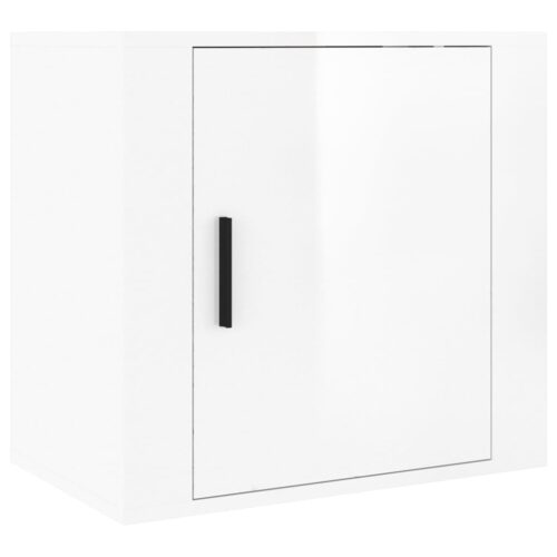 Wall-mounted Bedside Cabinets 2pcs High Gloss White 50x30x47cm - Image 5