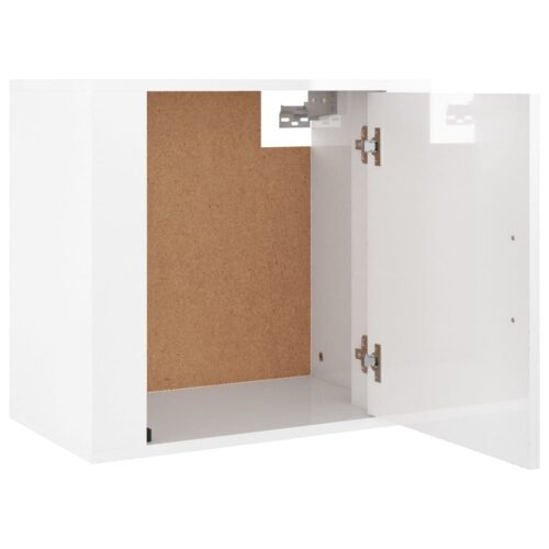 Wall-mounted Bedside Cabinets 2pcs High Gloss White 50x30x47cm - Image 7