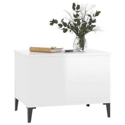 High Gloss Lift Up Top Coffee Table Sofa Side Hidden Book Storage Space Convertible White - Image 4