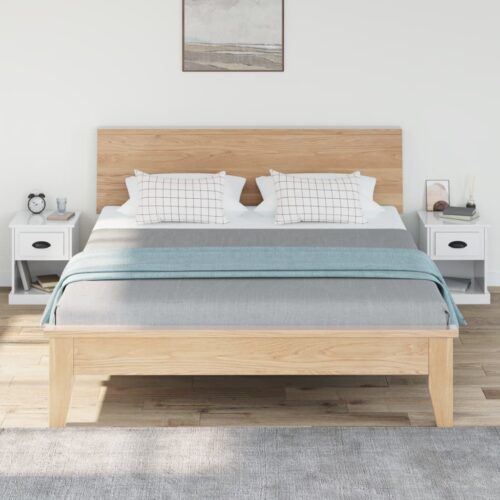 Bedside Cabinets 2pcs High Gloss White 39x39x47.5cm Engineered Wood - Image 3