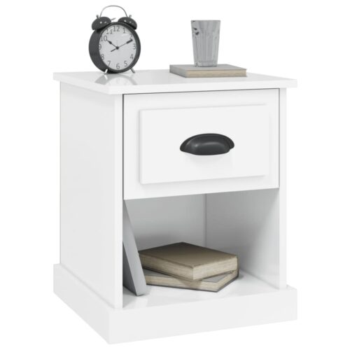 Bedside Cabinets 2pcs High Gloss White 39x39x47.5cm Engineered Wood - Image 5