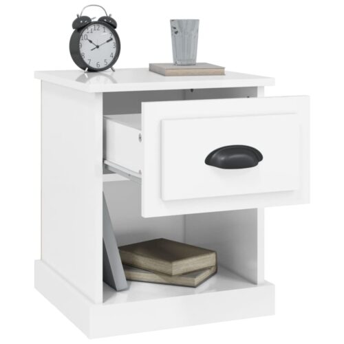 Bedside Cabinets 2pcs High Gloss White 39x39x47.5cm Engineered Wood - Image 6