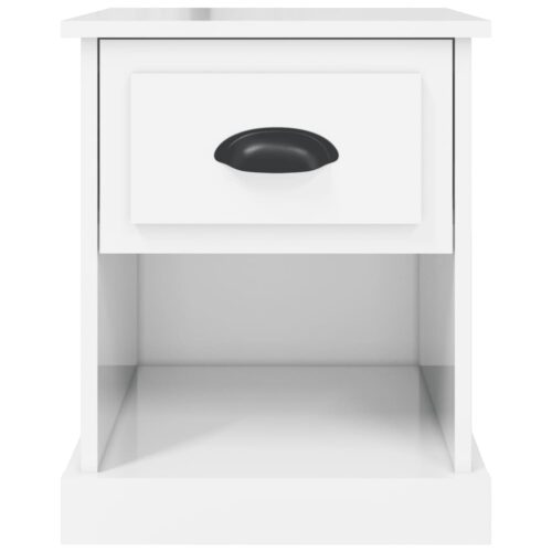 Bedside Cabinets 2pcs High Gloss White 39x39x47.5cm Engineered Wood - Image 8