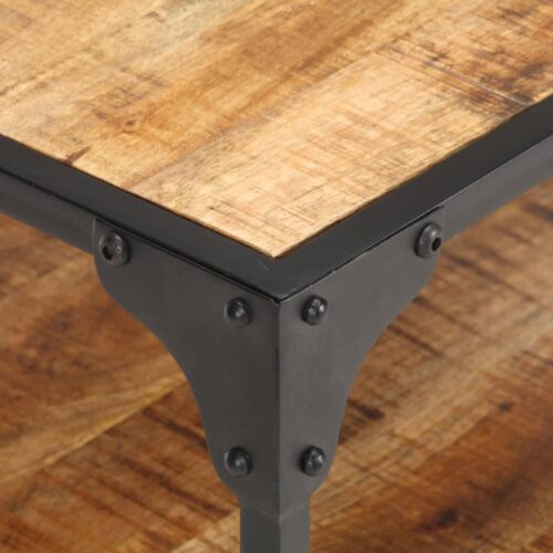 Coffee Table 60x60x35cm Solid Mango Wood - Image 4