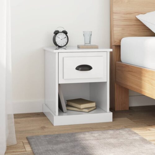 Bedside Cabinets 2pcs High Gloss White 39x39x47.5cm Engineered Wood - Image 12