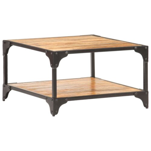Coffee Table 60x60x35cm Solid Mango Wood - Image 8