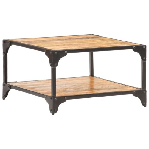 Coffee Table 60x60x35cm Solid Mango Wood - Image 9