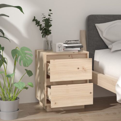 Bedside Cabinets 2pcs 40x35x50cm Solid Wood Pine - Image 4