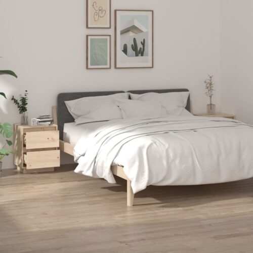 Bedside Cabinets 2pcs 40x35x50cm Solid Wood Pine - Image 12