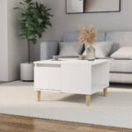 Coffee Table White 55x55x36.5cm Engineered Wood