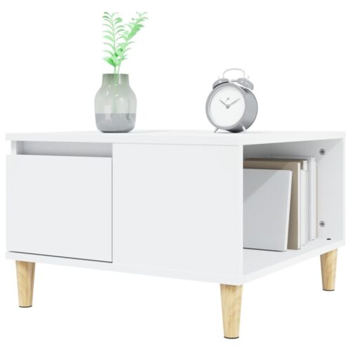 Coffee Table White 55x55x36.5cm Engineered Wood - Image 4