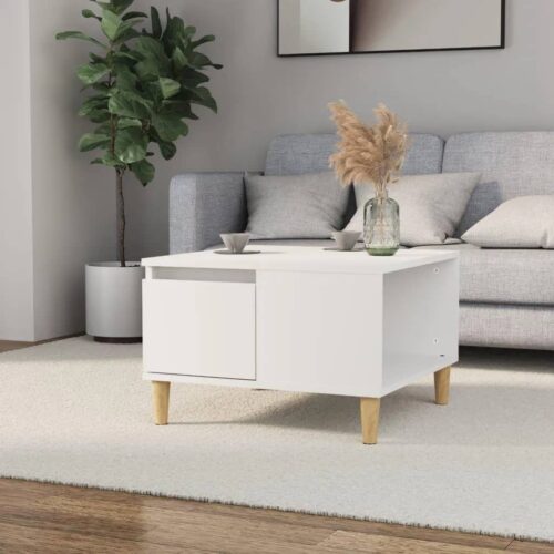 Coffee Table White 55x55x36.5cm Engineered Wood - Image 11