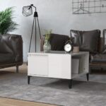Coffee Table High Gloss White 55x55x36.5cm Engineered Wood