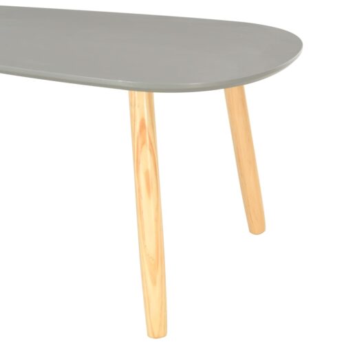 Coffee Tables 2pcs Grey Solid Pinewood - Image 10
