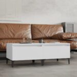 Side Tables 2pcs White 50x46x35cm Engineered Wood