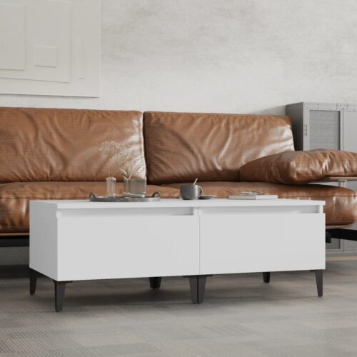 Side Tables 2pcs White 50x46x35cm Engineered Wood