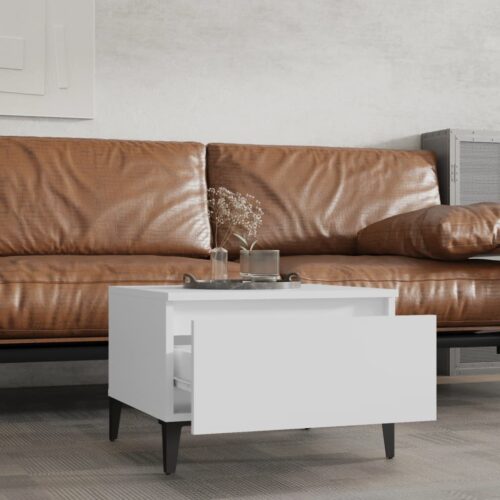 Side Tables 2pcs White 50x46x35cm Engineered Wood - Image 3