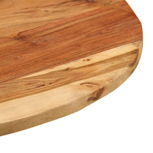 Side Table 60x(42-62)cm Solid Wood Acacia Cast Iron - Image 3