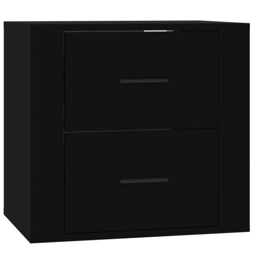 Wall-Mount Floating Bedside Table Wooden Drawers Storage Side Cabinet Nightstand