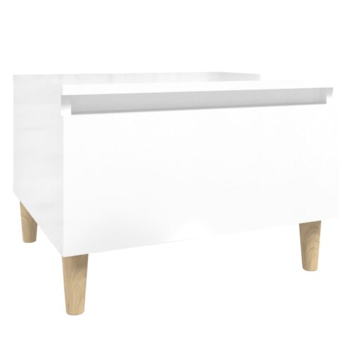2pcs Side Tables Set Sofa Lounge Coffee Bedside Storage Nightstand High Gloss White 50x46x35cm - Image 7