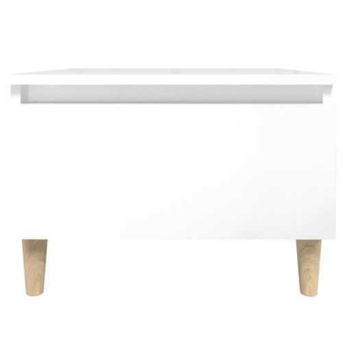 2pcs Side Tables Set Sofa Lounge Coffee Bedside Storage Nightstand High Gloss White 50x46x35cm - Image 8