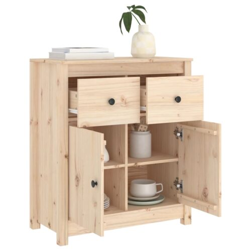 Sideboard 70x35x80cm Solid Wood Pine - Image 4