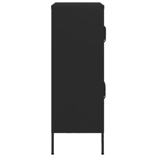 Storage Cabinet Black 80x35x101.5cm Steel - Image 4