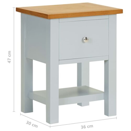 Nightstand 36x30x47cm Solid Oak Wood - Image 8