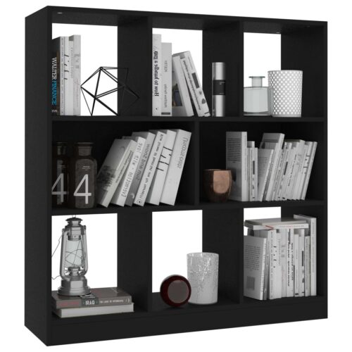 Book Cabinet Black 97.5x29.5x100cm Engineered Wood - Image 3
