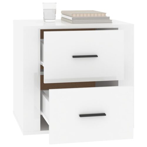 Bedside Cabinet High Gloss White 50x39x47cm - Image 5