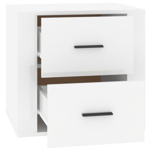 Bedside Cabinet High Gloss White 50x39x47cm - Image 8