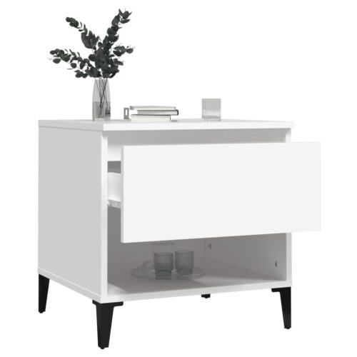 Side Tables 2pcs White 50x46x50cm Engineered Wood - Image 5