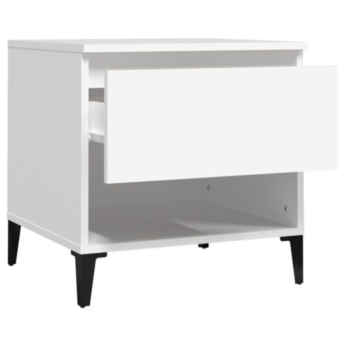 Side Tables 2pcs White 50x46x50cm Engineered Wood - Image 8