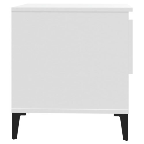 Side Tables 2pcs White 50x46x50cm Engineered Wood - Image 9