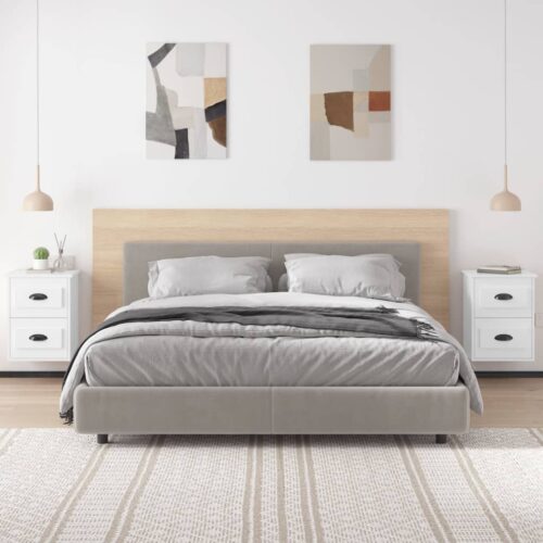 Wall-mounted Bedside Cabinets 2pcs High Gloss White 41.5x36x53cm - Image 3