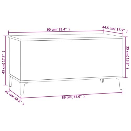Coffee Table High Gloss White 90x44.5x45cm Engineered Wood - Image 10