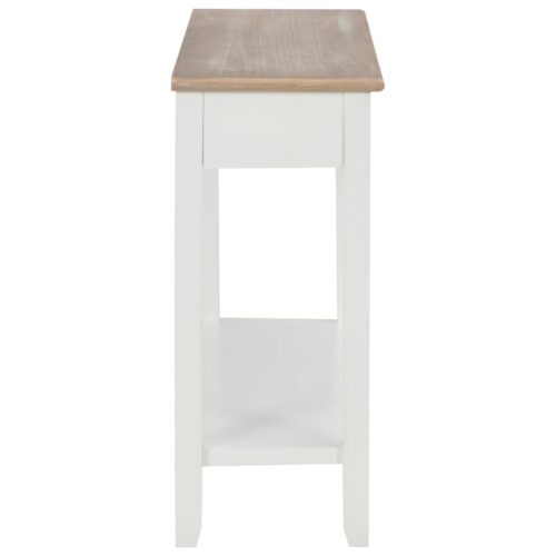 Console Table White 110x35x80cm Wood - Image 5
