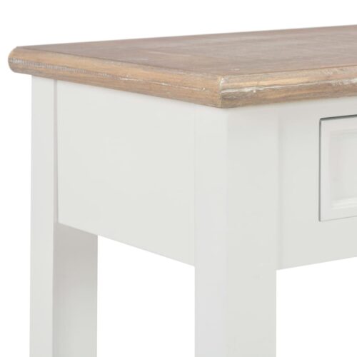 Console Table White 110x35x80cm Wood - Image 6