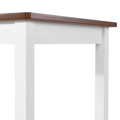 Bar Table Stool Set 3 Pieces Solid Wood - Image 10