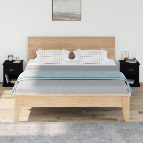 Bedside Cabinets 2pcs Black 39x39x47.5cm Engineered Wood - Image 3