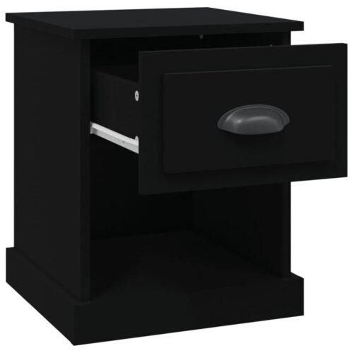 Bedside Cabinets 2pcs Black 39x39x47.5cm Engineered Wood - Image 7